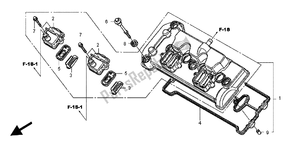Wszystkie części do Cylinder Honda CBR 600F 2012