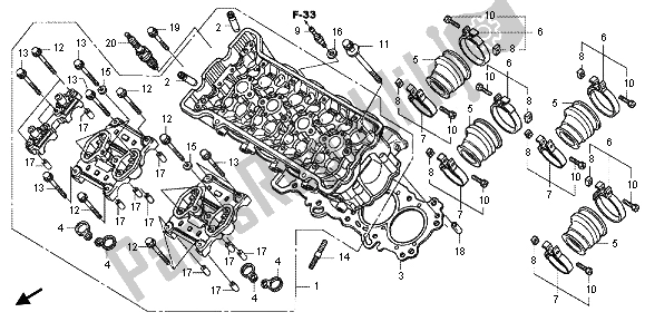 Todas las partes para Cabeza De Cilindro de Honda CB 600 FA Hornet 2012