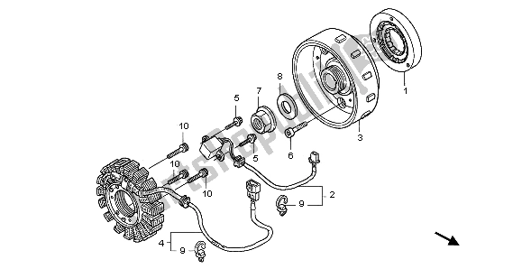 All parts for the Generator of the Honda PES 125 2013