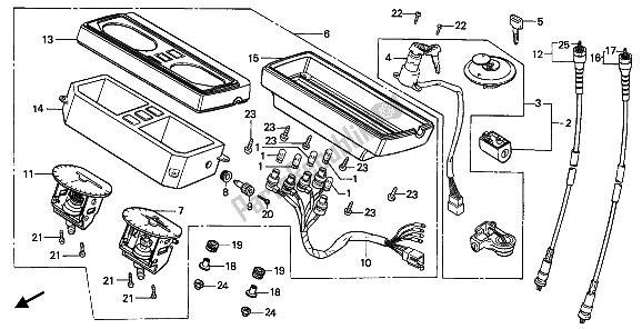 Tutte le parti per il Misuratore E Set Di Chiavi (kmh) del Honda CB 125 TD 1988