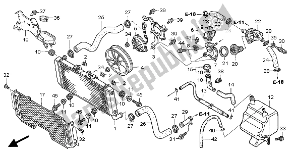 Toutes les pièces pour le Radiateur du Honda CB 1300A 2005