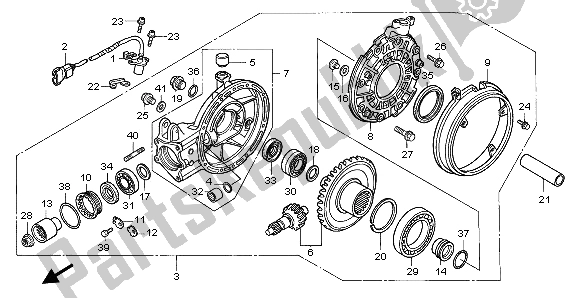 Tutte le parti per il Ingranaggio Finale Guidato del Honda ST 1100A 1998