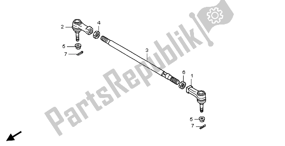 All parts for the Tie Rod of the Honda TRX 300 EX Fourtrax 2004
