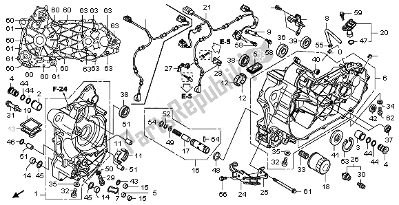 Todas las partes para Caja Del Cigüeñal de Honda NSS 250A 2008