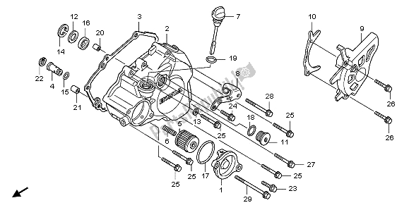 All parts for the L. Crankcase Cover of the Honda CRF 150 RB LW 2009