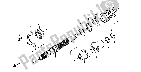 Todas las partes para Eje Primario de Honda ST 1100 1990