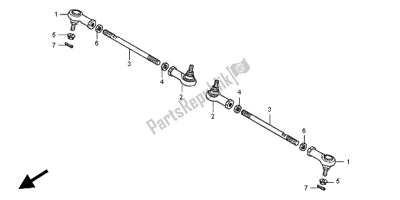 Tutte le parti per il Tirante del Honda TRX 420 FE Fourtrax Rancer 4X4 ES 2012