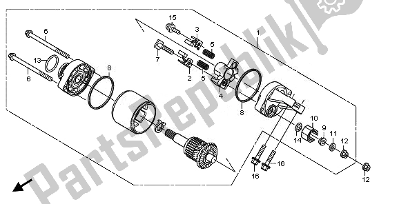 Todas as partes de Motor De Arranque do Honda XL 125V 2010