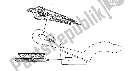 Todas las partes para Marca de Honda VT 600C 1998