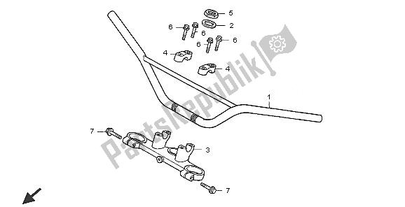 Wszystkie części do Uchwyt Rury Honda CR 85R SW 2005