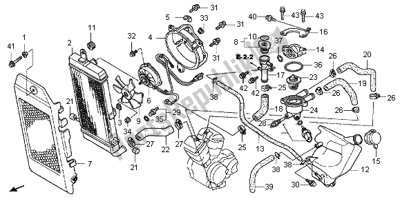 Alle onderdelen voor de Radiator van de Honda VT 750 CA 2006