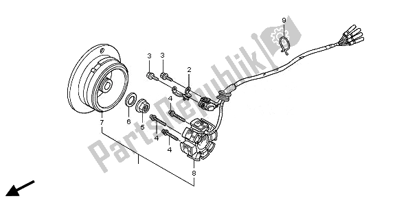 Todas las partes para Generador de Honda CRF 450R 2008