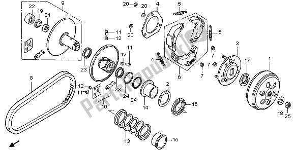 Tutte le parti per il Faccia Guidata del Honda SH 150 2007
