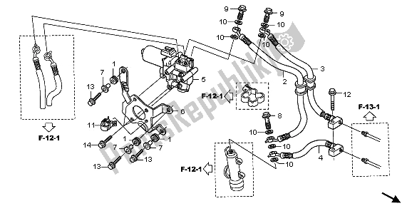 Todas las partes para Unidad De Abs (trasera) de Honda XL 1000 VA 2009