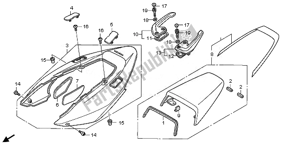 Toutes les pièces pour le Capot Arrière du Honda VFR 800 2008