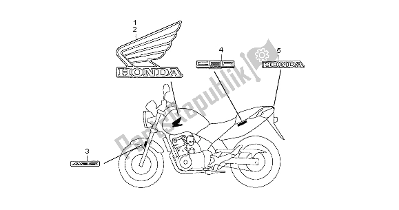 Tutte le parti per il Marchio del Honda CBF 500A 2004