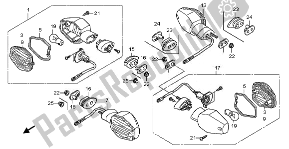 Tutte le parti per il Winker del Honda CB 600F Hornet 2011