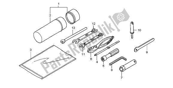 All parts for the Tools of the Honda TRX 420 FE Fourtrax Rancher 4X4 ES 2011