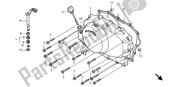 Todas las partes para Tapa Del Cárter Derecho de Honda VT 750C2 1999