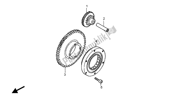 All parts for the Starting Clutch of the Honda CBF 600 NA 2005