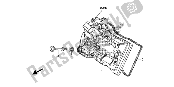 All parts for the Cylinder Head Cover of the Honda NC 700D 2013