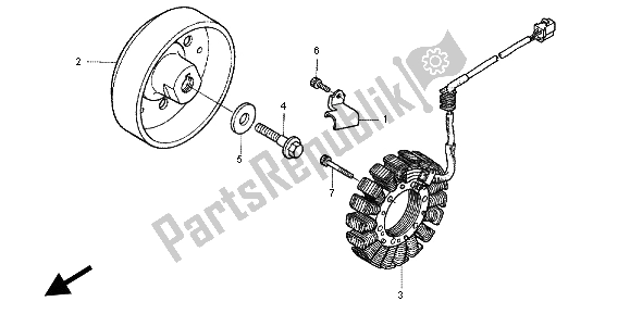 Todas as partes de Gerador do Honda CB 1300X4 1999