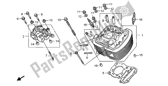 Todas las partes para Culata Delantera de Honda VT 750C2 2008