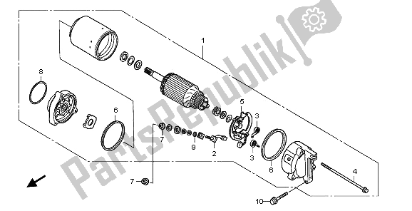 Todas as partes de Motor De Arranque do Honda VFR 800 2009