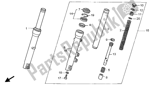 Tutte le parti per il Forcella Anteriore del Honda SH 150R 2008