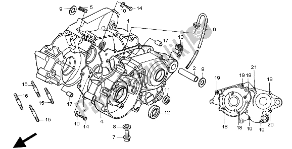 Todas las partes para Caja Del Cigüeñal de Honda CR 85R SW 2003