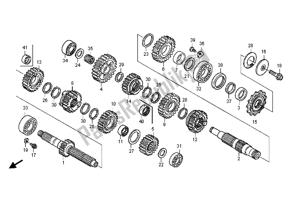 Todas las partes para Transmisión de Honda CRF 450X 2012