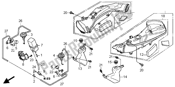 Todas las partes para Conducto De Entrada De Aire Y Válvula Solenoide de Honda CBR 1000 RA 2013