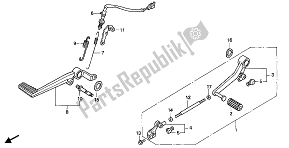 Todas las partes para Pedal de Honda CB 1000F 1993