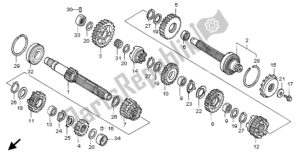 All parts for the Transmission of the Honda CB 1000F 1995