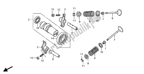 All parts for the Camshaft & Valve of the Honda PES 150 2006