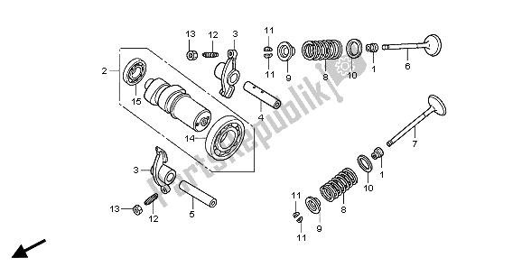 Tutte le parti per il Albero A Camme E Valvola del Honda PES 150 2006