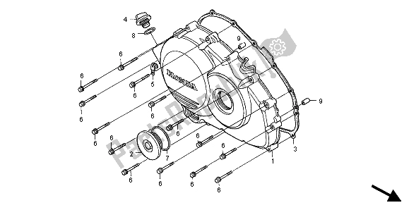 Tutte le parti per il Coperchio Carter Destro del Honda VFR 800 FI 1998