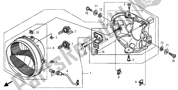 Todas las partes para Faro (reino Unido) de Honda XL 700V Transalp 2011