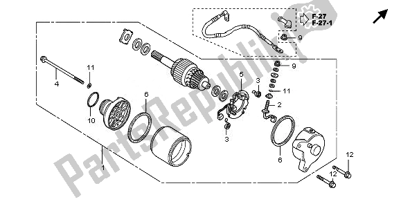 Todas as partes de Motor De Arranque do Honda CBR 125 RW 2008