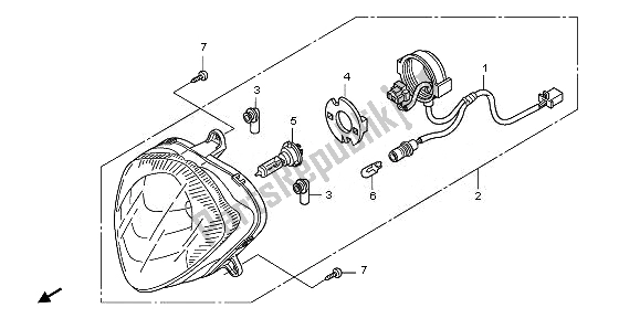 Todas las partes para Faro de Honda PES 125 2011