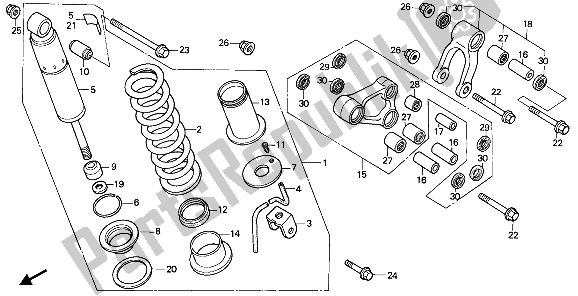 Wszystkie części do Poduszka Tylna Honda NX 250 1989