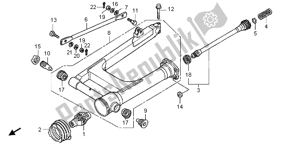 Todas las partes para Basculante de Honda VT 750C 2006