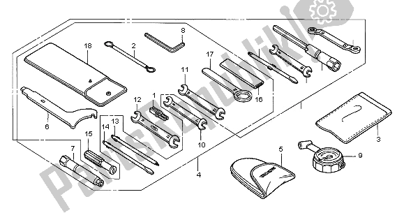 Toutes les pièces pour le Outils du Honda CB 600F Hornet 2002