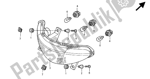 Tutte le parti per il Fanale Posteriore del Honda NT 650V 2000