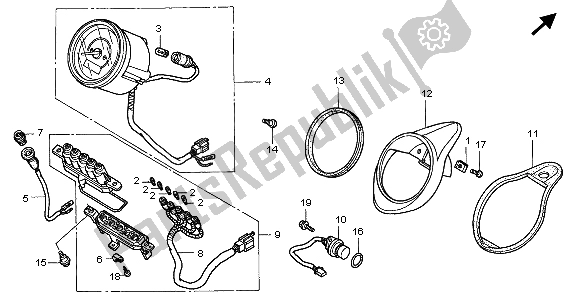 Todas las partes para Metro (kmh) de Honda VT 1100C3 1998