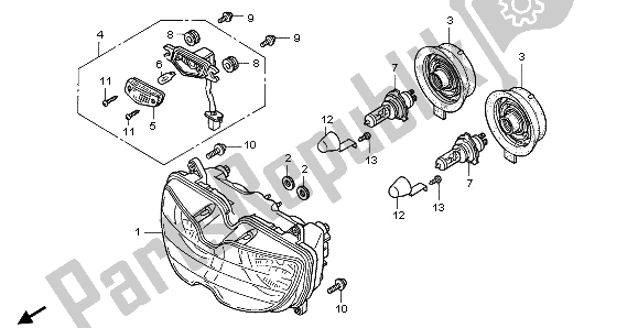 Tutte le parti per il Faro (uk) del Honda CBR 900 RR 1996