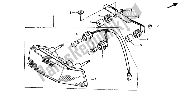 Wszystkie części do ? Wiat? A Tylne Honda CBR 600F 1987