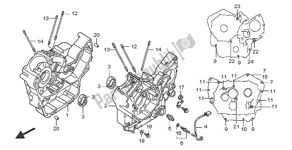 Tutte le parti per il Carter del Honda VT 750C 2005