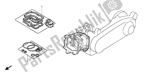 All parts for the Eop-1 Gasket Kit A of the Honda NPS 50 2008