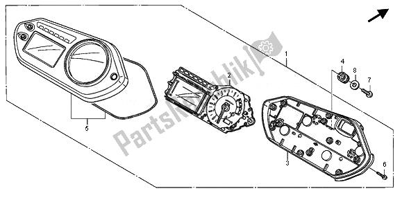 All parts for the Meter (kmh) of the Honda XL 700V Transalp 2011